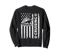 Cruise Ship Captain Patriotic US American Flag Cruising Sweatshirt