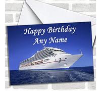 Cruise Ship Customised Birthday Greetings Card- Birthday Cards/Planes, Trains & Automobiles Cards | Birthday Card | Planes, Trains & Transport & Cars Card