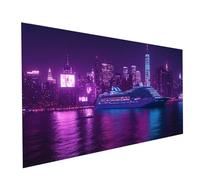 Cruise Ship Diamond Painting kit with Diamond Art Accessories, Round Rhinestones Mosaic Crystal Art Paint by Numbers, Canvas Painting for Wall Artwork Room Decor 64 x 32In City Night Scene Model-13567