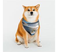 Cruise Ship Dog Bandanas Large Adjustable Dog Scarf Triangle Bibs Double Reversible Kerchief Scarf Washable Daily Handkerchief for Medium Large Dog Puppy Cat Gift
