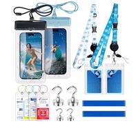 Cruise Ship Essentials Kits 2025 Including 2 Pack Cruise Lanyards with Id Holder 4 Luggage Tags 4 Magnetic Hooks 2 Waterproof Phone Pouch 2 Pcs Towel Bands for Cruise Lines Essentials