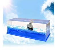 Cruise Ship Fluid Drift Bottle, Acrylic Cruise Boat Fluid Model, Unsinkable Thousand Sunny Pirate Ship In A Bottle, Fluid Drift Bottle Cruise Ship, for Home Table Decoration Car Display Cases (B)