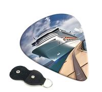 Cruise Ship Guitar Picks 6-Pack - Pick Set (0.46mm / 0.71mm / 0.96mm) Suitable For Guitar And Ukulele Playing