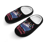 Cruise Ship It's My Birthday Cotton Slippers for Girls Boys Warm House Slippers Home Shoes 28-29