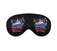 Cruise Ship It's My Birthday Sleep Mask Lightweight Blindfold Eye Mask with Adjustable Strap for Men Women
