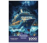 Cruise Ship Jigsaw Puzzles Puzzles for Adults Kids. 1000 Pieces Impossible Challenge Toy Educational Game Home Decoration for Adults& Kids Age 14 Years Up 70x50cm/1000pcs