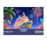 Cruise Ship | Luxury Liner Jigsaw Puzzle 1000 Pieces, Fun & Challenging Educational Game, Engaging Toy for Adults & Kids, Premium Home Art Decor | Gift 38x26cm/1000pcs