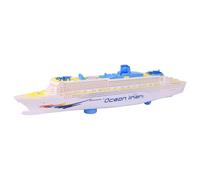 Cruise Ship Ornament - Liner Boat Toy, Speedboat Watercraft Model | Flashing LED Light Sound Decoration, Fun Nautical Themed Play Toys For Kids Ages 3 To 12 With Moving Wheels Action