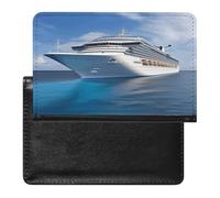 Cruise Ship Passport Holder Cover Leather Passport Wallet RFID Blocking Travel Wallet Documents Organizer Passport Protector Passport Cover for Men&Women