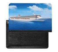 Cruise Ship Passport Holder Cover Leather Passport Wallet RFID Blocking Travel Wallet Documents Organizer Passport Protector Passport Cover for Men&Women