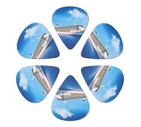 Cruise Ship Print Guitar Picks 6 Pack With Organizer Storage Bag 0.46 0.71 0.96mm Guitar Plectrums Guitars Accessories For Bass Electric Acoustic Guitars