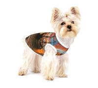 Cruise Ship Sailing In The Ocean With Sunset Following Print Small Dog Clothes Pet Vest, Soft Cotton Sleeveless T-Shirts Breathable Pet Tank Top Apparel For Puppies And Cats