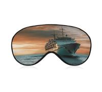 Cruise Ship Sleep Mask Comfort Travel Eye Masks with Adjustable Elastic Strap Soft Funny Block Light Sleep Eye Cover for Side Sleeper for Nap Men Women Gift