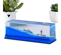 Cruise Ship Table Centerpiece, Liquid Wave Ship Ornament Crafts Paperweight Car Decoration, Table Centerpieces Unsinkable Boat in Box Home Decor