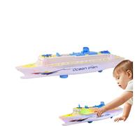 Cruise Ship Toy - ABS | Cruise Ship Model Decoration | Electric Ships Toy With Flashing LED Light And Sound | Three-Dimensional Cruises Ships Table Centerpiece For Kids, Home, And Party Display