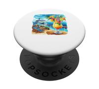 Cruise Ship Tropical Cocktail Vacation PopSockets Adhesive PopGrip