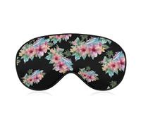 Cruise Ship Tropical Flower Blackout Sleep Mask for Side Sleeper Soft Covers for Travel Essentials Nap