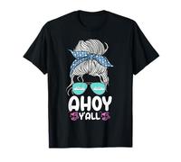 Cruise Ship Vacation Girl Sunglasses Ahoy Y'All T-Shirt