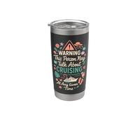 Cruise Ship Vacation Girl Warning This Person May Talk About Stainless Steel Insulated Tumbler