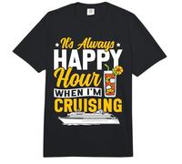 Cruise Ship Vacation It's Always Happy Hour When I'm Comfort Colors Adult Heavyweight T-Shirt