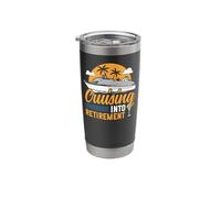 Cruise Ship Vacation Retired Cruising Into Retirement Stainless Steel Insulated Tumbler