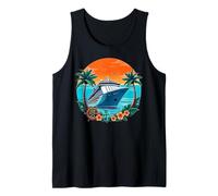 Cruise Ship Vacation Tropical Sunset Cruise Trip Cruising Tank Top