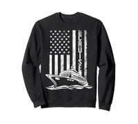 Cruise Ship Vacation USA America Flag Patriotic Cruising Sweatshirt