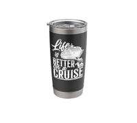 Cruise Ship Vacation Vintage Life is Better On A Cruise Stainless Steel Insulated Tumbler