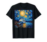 Cruise Ship Van Gogh Starry Night Art Nautical and Art Lover T-Shirt