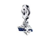 Cruise Ship With Anchor Charm 925 Sterling Silver Pendant Charm Compatible with Pandora Charms,and Many Other UK Charm Bracelets.…