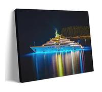 Cruise Ship with Bright Lights At Night Poster Poster Canvas Wall Decor Art Painting Prints on Modern Artwork for Living Room,Bathroom,Bedroom,Home 16x24inch(40x60cm)