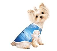 Cruise Ships and Whales Small Dog Shirt,Soft Breathable Dog Shirt for Dogs Cats Boy Girl Pet Tshirt,Suitable for Small Pets