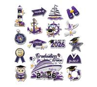 Cruise Ships Doors Magnets | 16 Piece Funny Waterproof Vehicle Decorations,Two Thousand Twenty-Six Successful Cruise Ship Cabin Door Magnets - for Computers Fridge Parties Schools Class