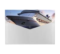 Cruise Ships File Folder, Plastic Accordion File Folders with 6 Pockets, Expanding File Organizer with Snap Closure, Portable Document Paper Organizer, Office Supplies Filing Folders