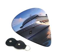 Cruise Ships Guitar Plectrums, 6 Guitar Plectrums, Double Sided Printing, For Acoustic Guitar, Bass, Ukulele, Electric Guitar (0.46 Mm 0.71 Mm 0.96 Mm)