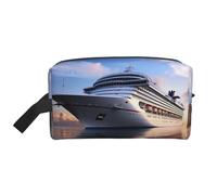 Cruise Ships Portable Large-Capacity Travel Toiletry Bag (Print Models) Waterproof Makeup Storage Bag for Men and Women for Business Trips, Fitness, Bathroom, Daily Storage