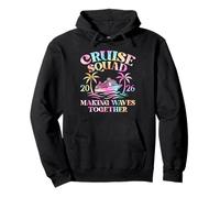 Cruise squad 2026 making waves together tie dye colorful Pullover Hoodie
