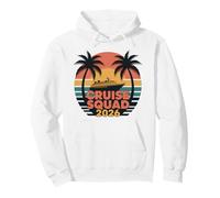 CRUISE SQUAD 2026 Ship Palm Trees Sunset Travel Pullover Hoodie