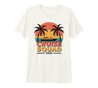 Cruise Squad 2026 Ship Sunset Palm Trees Vacation Premium T-Shirt
