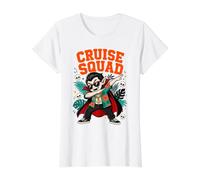 Cruise Squad Dabbing Vampire Halloween Cruise Value Graphic T-Shirt, Women, White, XS