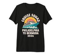 Cruise Squad Philadelphia to Bermuda 2026 Vintage Travel Premium T-Shirt