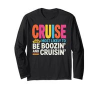 Cruise Trip Booze Vacation Crew Gifts Long Sleeve T-Shirt