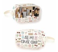 Cruise Vacation Clear Makeup Bag All My Cruise Crap Clear Travel Toiletry Bag Summer Beach Life Gift Family Vacation Cruise (Crap C-Makeup UK)