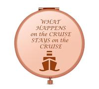 Cruise Vacation Gift Compact Makeup Mirror for Women Cruise Trip Gift Cruising Lover Gifts Travel Gifts for Best Friend Weekend Present for Women Travel Makeup Mirror Christmas Birthday Present