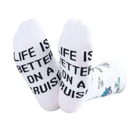 Cruise Vacation Gift Cruise Lover Crew Sock Life Is Better On A Cruise Novelty Sock Summer Beach Life Gift Cruising Time Sock (Cruise Sock)