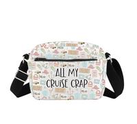 Cruise Vacation Messenger Bag All My Cruise Crap Crossbody Bag Summer Vacation Travel Gift Beach Life Gift Family Cruise, Crap Hb