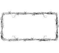 Cruiser Accessories 22230 Barbed Wire II License Plate Frame, Chrome, 1 Frame