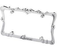 CRUISER ACCESSORIES 22630 License Plate Frame - Queen, Chrome-Plated Metal with Fastener Caps