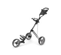 CRUISER CR-5 3 Wheel Golf Trolley - Lightweight Push Cart - Fits Any Bag - Easy Folding (Black/Grey)