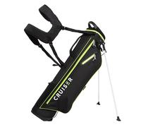 Cruiser Golf CR-Lite 7" Stand Bag | Lightweight, Slim Standbag with Padded Double Shoulder Straps | 4-Way Divider | 3 Pockets, Grab Handle, Rain Hood (Black/Green 2026)